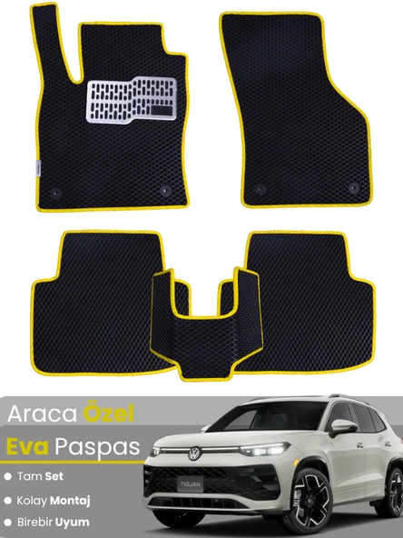 VOLKSWAGEN TİGUAN (2024-2025) Uyumlu EVA Paspas Tam Set–Oto Paspas,Araca Özel,Tam Koruma ürün görseli 1