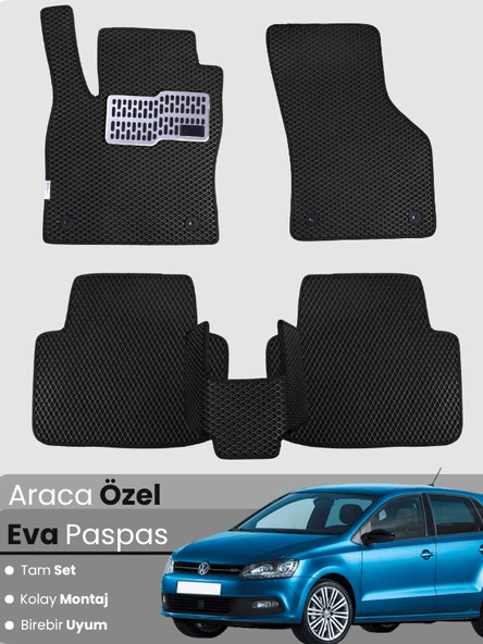 VOLKSWAGEN POLO 9N (2002-2009) Uyumlu EVA Paspas Tam Set–Oto Paspas,Araca Özel,Tam Koruma ürün görseli 1