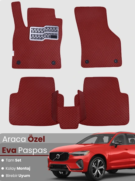 VOLVO XC60 BENZİNLİ (2021-2025) Uyumlu EVA Paspas Tam Set–Oto Paspas,Araca Özel,Tam Koruma ürün görseli 1