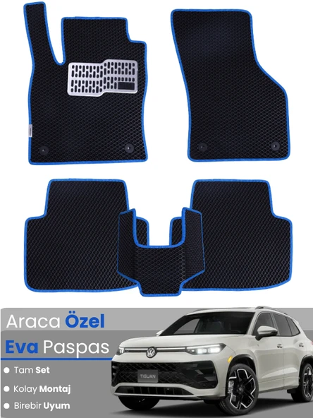 VOLKSWAGEN TİGUAN (2024-2025) Uyumlu EVA Paspas Tam Set–Oto Paspas,Araca Özel,Tam Koruma ürün görseli 1