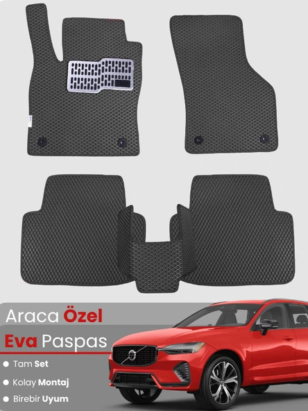 VOLVO XC60 BENZİNLİ (2021-2025) Uyumlu EVA Paspas Tam Set–Oto Paspas,Araca Özel,Tam Koruma ürün görseli 1