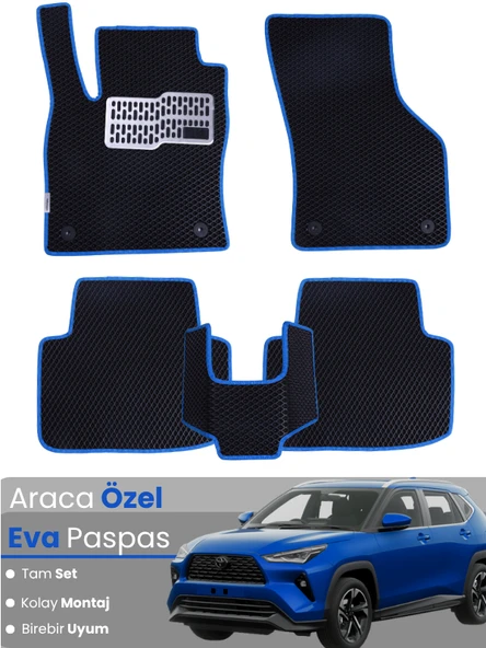 TOYOTA YARİS CROSS (2020-2024) Uyumlu EVA Paspas Tam Set–Oto Paspas,Araca Özel,Su Geçirmez ürün görseli 1