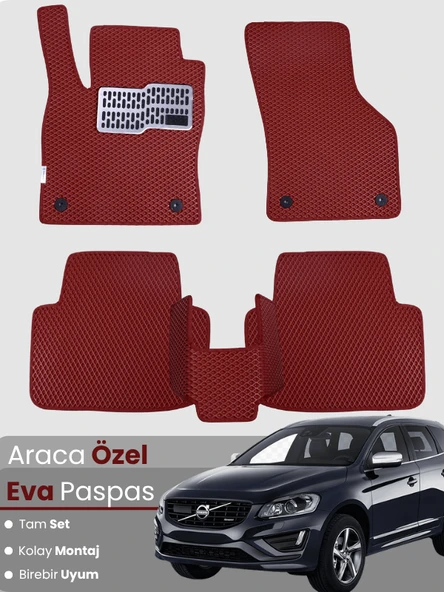 VOLVO XC60 (2017-2020) Uyumlu EVA Paspas Tam Set–Oto Paspas,Araca Özel,Tam Koruma,Kolay Temizlik ürün görseli 1