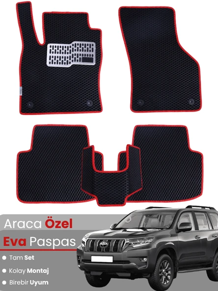 TOYOTA LAND CRUİSER PRADO (2009-2019) Uyumlu EVA Paspas Tam Set–Oto Paspas,Araca Özel ürün görseli 1