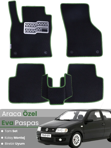 VOLKSWAGEN POLO 6N2 (2000-2001) Uyumlu EVA Paspas Tam Set–Oto Paspas,Araca Özel,Tam Koruma ürün görseli 1