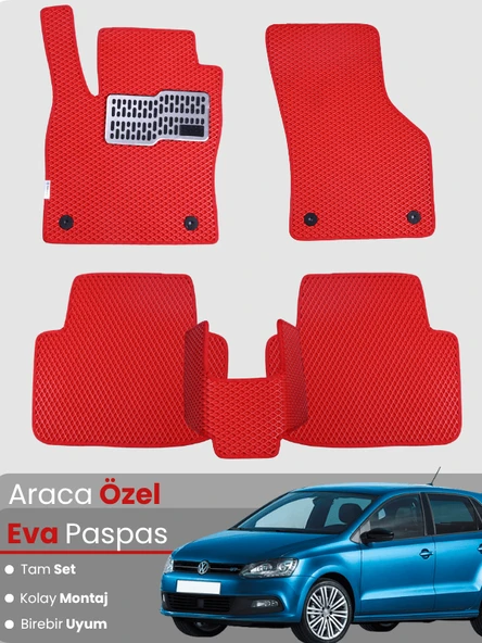 VOLKSWAGEN POLO 9N (2002-2009) Uyumlu EVA Paspas Tam Set–Oto Paspas,Araca Özel,Tam Koruma ürün görseli 1