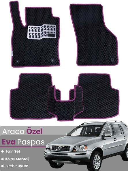 VOLVO XC90 (2002-2014) Uyumlu EVA Paspas Tam Set–Oto Paspas,Araca Özel,Tam Koruma,Kolay Montaj ürün görseli 1