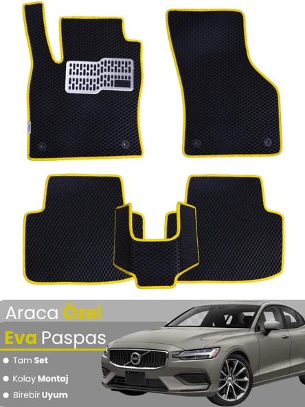 VOLVO S60 (2019-2025) Uyumlu EVA Paspas Tam Set–Oto Paspas,Araca Özel,Tam Koruma,Kolay Montaj ürün görseli 1