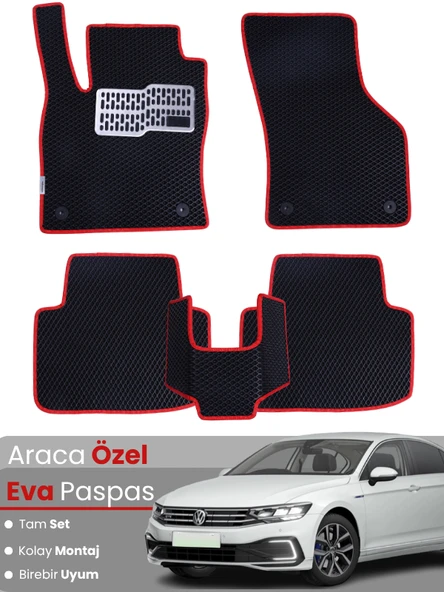 VOLKSWAGEN PASSAT B8,5 (2019-2023) Uyumlu EVA Paspas Tam Set–Oto Paspas,Araca Özel,Su Geçirmez ürün görseli 1