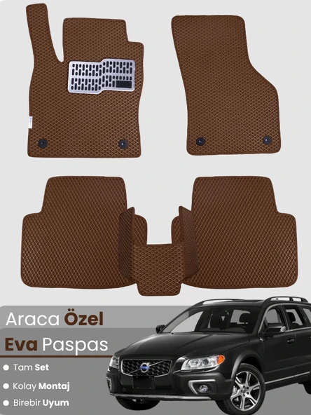 VOLVO XC70 (2007-2016) Uyumlu EVA Paspas Tam Set–Oto Paspas,Araca Özel,Tam Koruma,Kolay Montaj ürün görseli 1