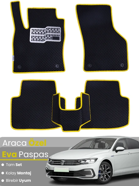 VOLKSWAGEN PASSAT B8,5 (2019-2023) Uyumlu EVA Paspas Tam Set–Oto Paspas,Araca Özel,Su Geçirmez ürün görseli 1
