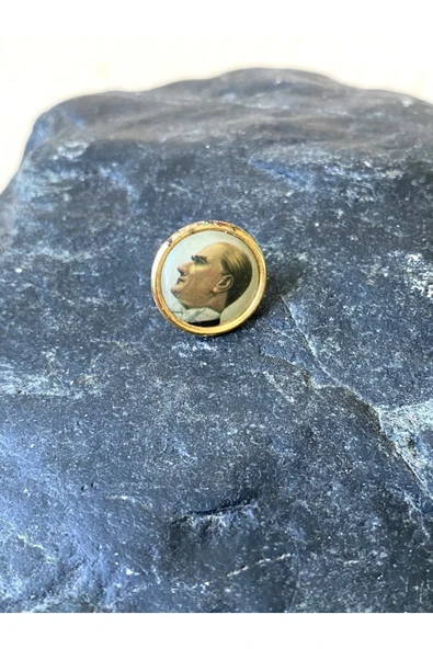 SANAT TACİRİ VİNTAGE KOLEKSİYONLUK ATATÜRK ROZETİ ürün görseli 1