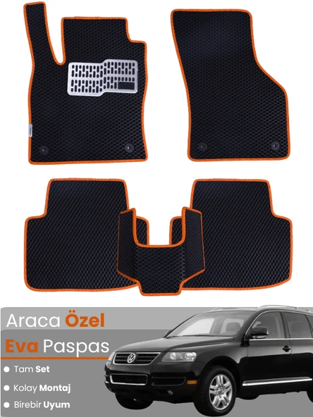 VOLKSWAGEN TOUAREG (2002-2010) Uyumlu EVA Paspas Tam Set–Oto Paspas,Araca Özel,Tam Koruma ürün görseli 1