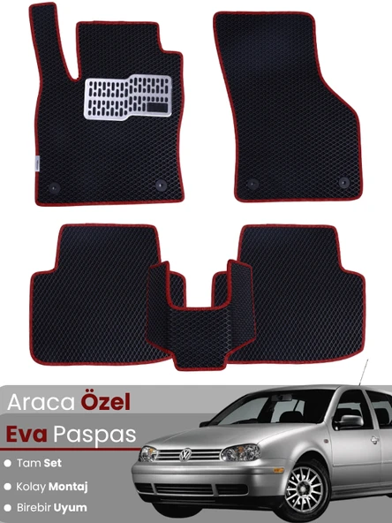 VOLKSWAGEN GOLF 4 (1997-2004) Uyumlu EVA Paspas Tam Set–Oto Paspas,Araca Özel,Su Geçirmez ürün görseli 1