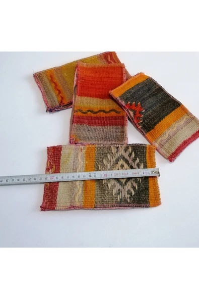 SANAT TACİRİ Antika Çanta El Dokuma Kilimden Para Çantası Yöresel Eski Saten Kumaş Kaplı ürün görseli 1
