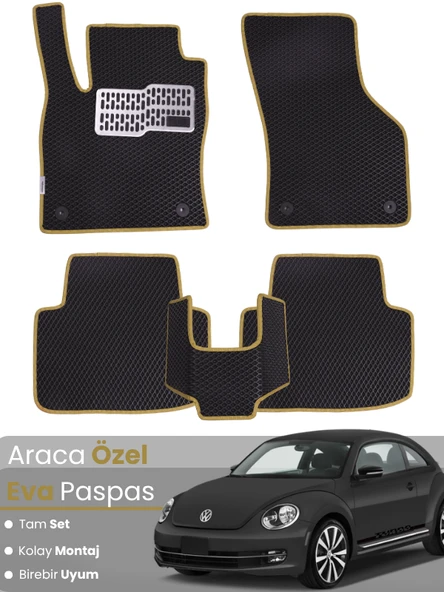 VOLKSWAGEN BEETLE (2012-2019) Uyumlu EVA Paspas Tam Set–Oto Paspas,Araca Özel,Su Geçirmez ürün görseli 1