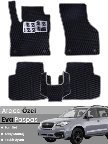 UBARU FORESTER 4 (2014-2018) Uyumlu EVA Paspas Tam Set–Oto Paspas,Araca Özel,Su Geçirmez ürün görseli 1