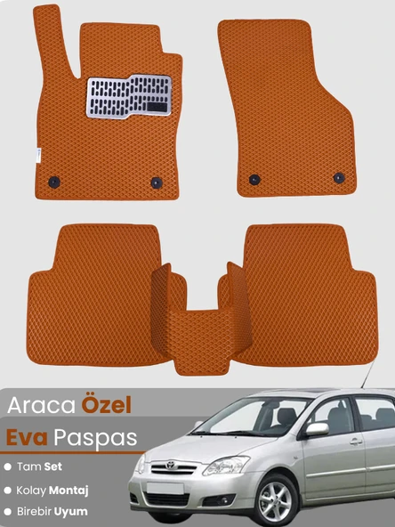 TOYOTA COROLLA E120 HATCHBACK (2000-2007) Uyumlu EVA Paspas Tam Set–Oto Paspas ürün görseli 1