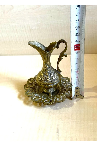 SANAT TACİRİ ANTİKA DÖKÜM PİRİNÇ SÜRAHİ MİNYATÜR SÜRAHİ ürün görseli 1