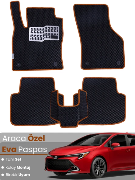 TOYOTA COROLLA HYBRİD HATCHBACK (2019-2025) Uyumlu EVA Paspas Tam Set–Oto Paspas,Araca Özel ürün görseli 1