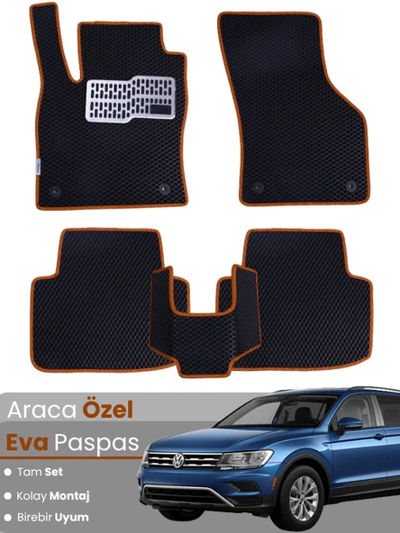 VOLKSWAGEN TİGUAN (2016-2019) Uyumlu EVA Paspas Tam Set–Oto Paspas,Araca Özel,Tam Koruma ürün görseli 1