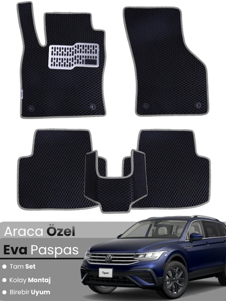 VOLKSWAGEN TİGUAN (2020-2023) Uyumlu EVA Paspas Tam Set–Oto Paspas,Araca Özel,Tam Koruma ürün görseli 1