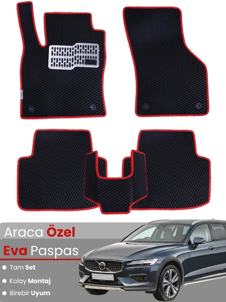 VOLVO V60 (2018-2025) Uyumlu EVA Paspas Tam Set–Oto Paspas,Araca Özel,Tam Koruma,Kolay Temizlik ürün görseli 1