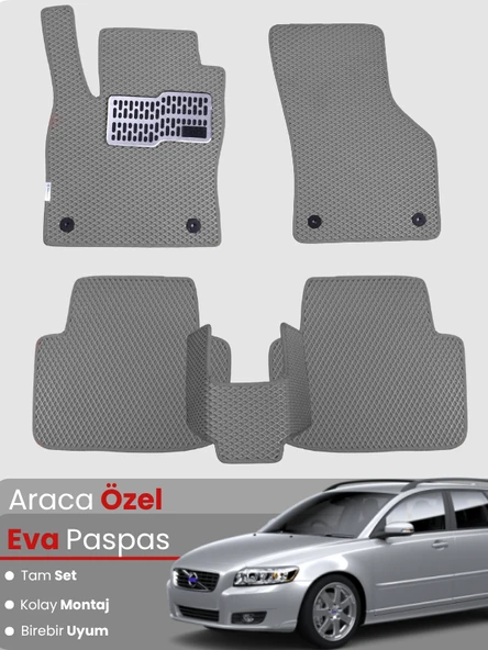 VOLVO V50 STATİONWAGON (2004-2012) Uyumlu EVA Paspas Tam Set–Oto Paspas,Araca Özel,Tam Koruma ürün görseli 1
