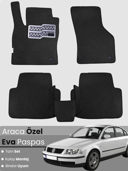 VOLKSWAGEN PASSAT B5 (1996-2005) Uyumlu EVA Paspas Tam Set–Oto Paspas,Araca Özel,Su Geçirmez ürün görseli 1