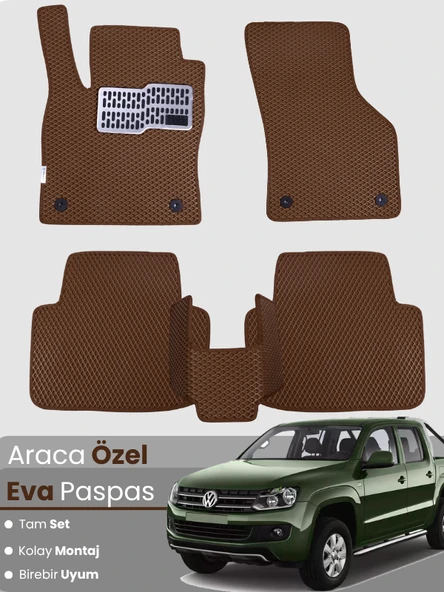 VOLKSWAGEN AMAROK (2010-2022) Uyumlu EVA Paspas Tam Set–Oto Paspas,Araca Özel,Su Geçirmez ürün görseli 1