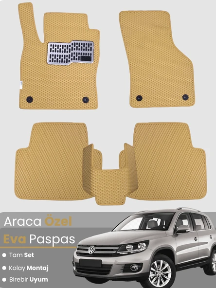 VOLKSWAGEN TOUAREG (2011-2017) Uyumlu EVA Paspas Tam Set–Oto Paspas,Araca Özel,Tam Koruma ürün görseli 1