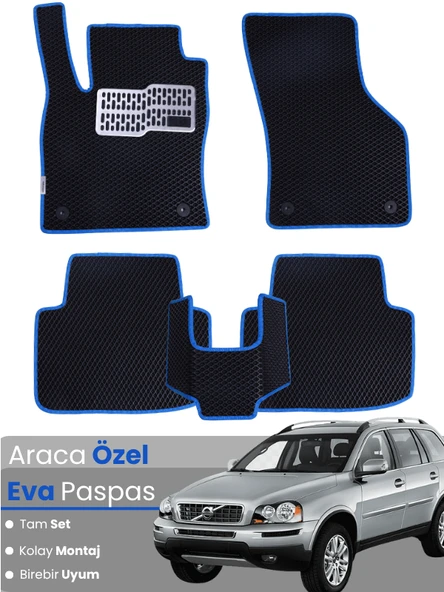 VOLVO XC90 (2002-2014) Uyumlu EVA Paspas Tam Set–Oto Paspas,Araca Özel,Tam Koruma,Kolay Montaj ürün görseli 1