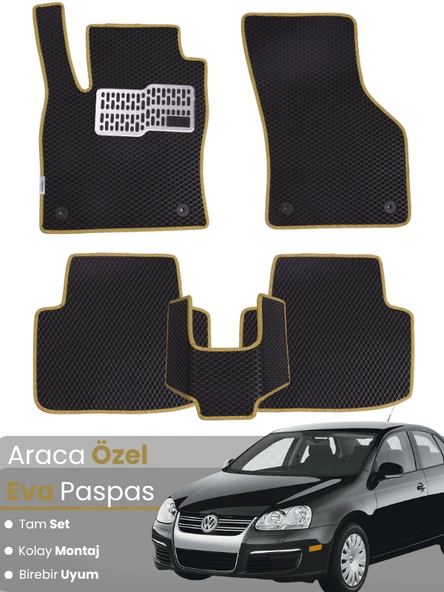 VOLKSWAGEN JETTA (2005-2010) Uyumlu EVA Paspas Tam Set–Oto Paspas,Araca Özel,Su Geçirmez ürün görseli 1