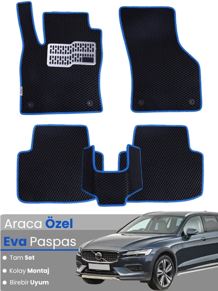 VOLVO V60 (2018-2025) Uyumlu EVA Paspas Tam Set–Oto Paspas,Araca Özel,Tam Koruma,Kolay Temizlik ürün görseli 1