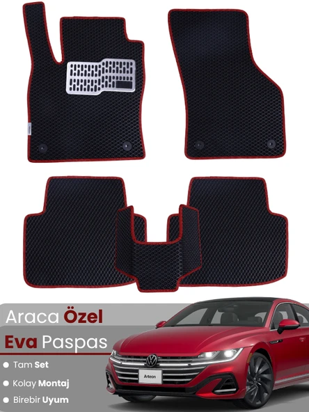 VOLKSWAGEN ARTEON (2017-2023) Uyumlu EVA Paspas Tam Set–Oto Paspas,Araca Özel,Su Geçirmez ürün görseli 1