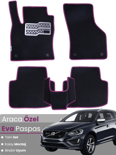 VOLVO XC60 (2017-2020) Uyumlu EVA Paspas Tam Set–Oto Paspas,Araca Özel,Tam Koruma,Kolay Temizlik ürün görseli 1