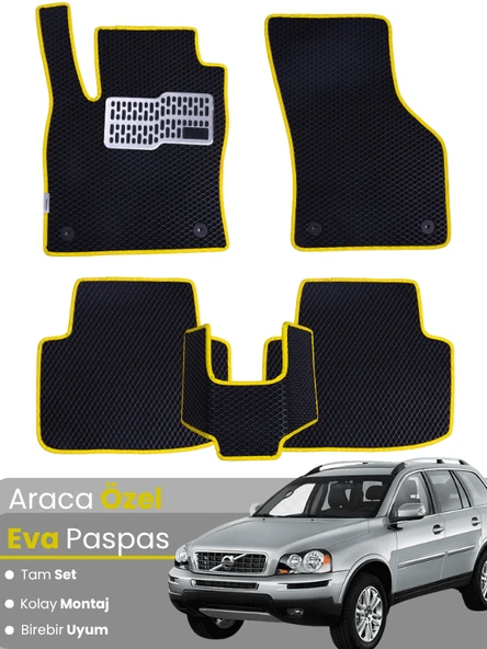 VOLVO XC90 (2002-2014) Uyumlu EVA Paspas Tam Set–Oto Paspas,Araca Özel,Tam Koruma,Kolay Montaj ürün görseli 1