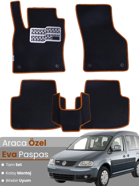 VOLKSWAGEN CADDY (2004-2011) Uyumlu EVA Paspas Tam Set–Oto Paspas,Araca Özel,Su Geçirmez ürün görseli 1
