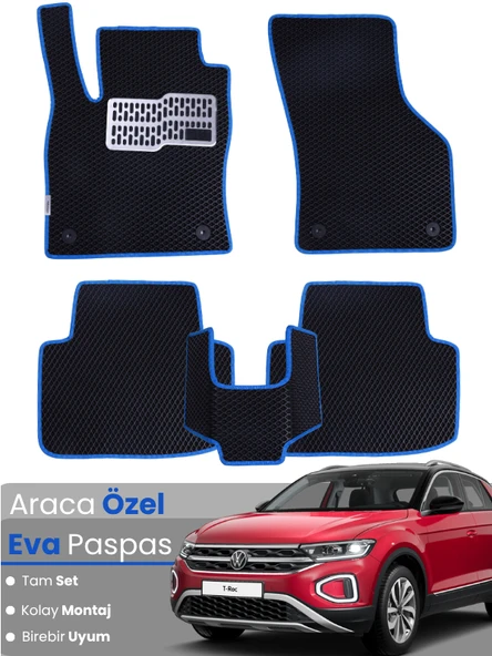 VOLKSWAGEN T-ROC (2017-2025) Uyumlu EVA Paspas Tam Set–Oto Paspas,Araca Özel,Tam Koruma ürün görseli 1