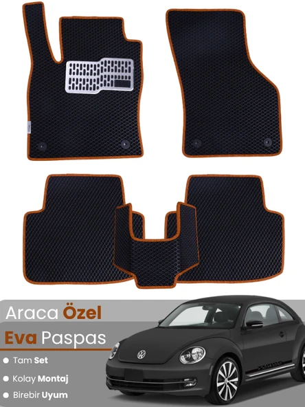 VOLKSWAGEN BEETLE (2012-2019) Uyumlu EVA Paspas Tam Set–Oto Paspas,Araca Özel,Su Geçirmez ürün görseli 1