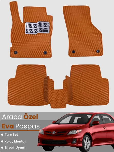 TOYOTA COROLLA (2013-2018) Uyumlu EVA Paspas Tam Set–Oto Paspas,Araca Özel,Kolay Montaj ürün görseli 1