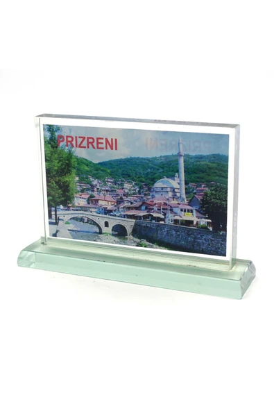 SANAT TACİRİ Kosova Prizren Cam Cami Biblosu -- Prizreni Cam Kağıt Ağırlığı ürün görseli 1
