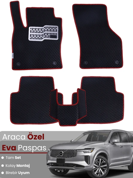 VOLVO XC90 (2014-2025)Uyumlu EVA Paspas Tam Set–Oto Paspas,Araca Özel,Tam Koruma,Kolay Montaj ürün görseli 1