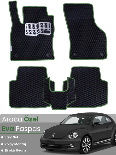 VOLKSWAGEN BEETLE (2012-2019) Uyumlu EVA Paspas Tam Set–Oto Paspas,Araca Özel,Su Geçirmez ürün görseli 1