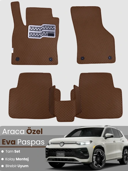 VOLKSWAGEN TİGUAN (2024-2025) Uyumlu EVA Paspas Tam Set–Oto Paspas,Araca Özel,Tam Koruma ürün görseli 1