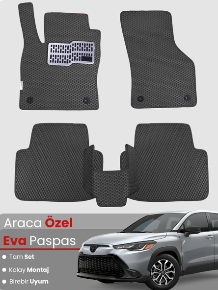 TOYOTA COROLLA CROSS HYBRİD (2021-2025) Uyumlu EVA Paspas Tam Set–Oto Paspas ürün görseli 1