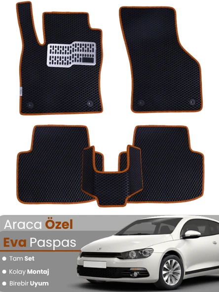 VOLKSWAGEN SCİROCCO (2008-2017) Uyumlu EVA Paspas Tam Set–Oto Paspas,Araca Özel,Tam Koruma ürün görseli 1