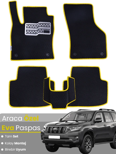 TOYOTA LAND CRUİSER PRADO (2009-2019) Uyumlu EVA Paspas Tam Set–Oto Paspas,Araca Özel ürün görseli 1