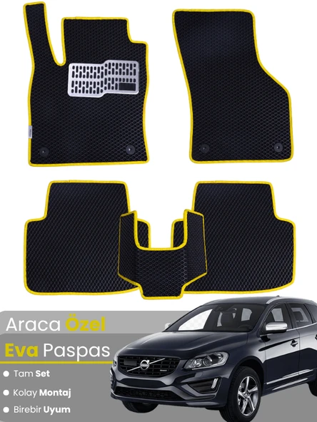 VOLVO XC60 (2017-2020) Uyumlu EVA Paspas Tam Set–Oto Paspas,Araca Özel,Tam Koruma,Kolay Temizlik ürün görseli 1