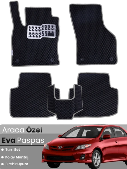 TOYOTA COROLLA (2013-2018) Uyumlu EVA Paspas Tam Set–Oto Paspas,Araca Özel,Kolay Montaj ürün görseli 1